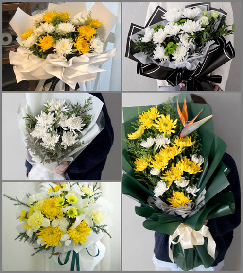湖北武汉市新洲区邾城街道易窑村白事花束代送